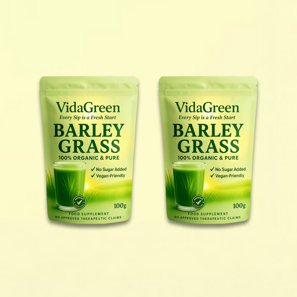 VidaGreen Organic Barley Grass | Pouch 100g 2pcs